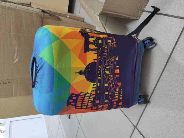 Фотография покупателя товара Чехол на чемодан 24", цвет разноцветный - Фото 1