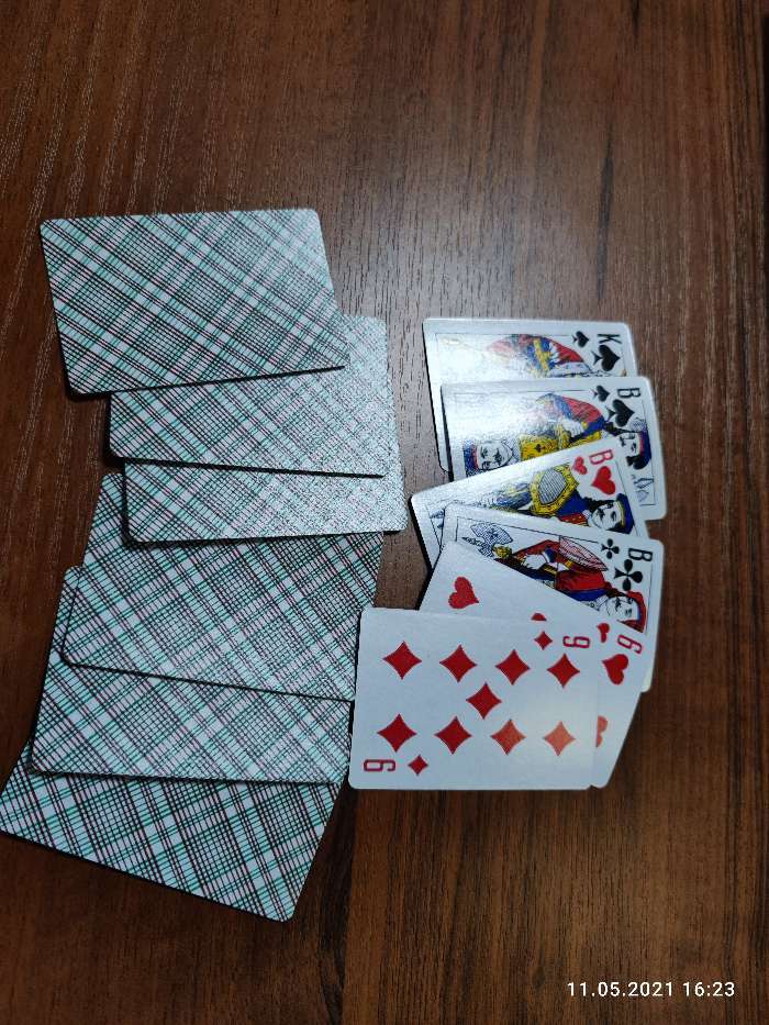 Фотография покупателя товара Карты игральные бумажные "Дама", 36 шт, 8.7 × 5.7 см - Фото 1