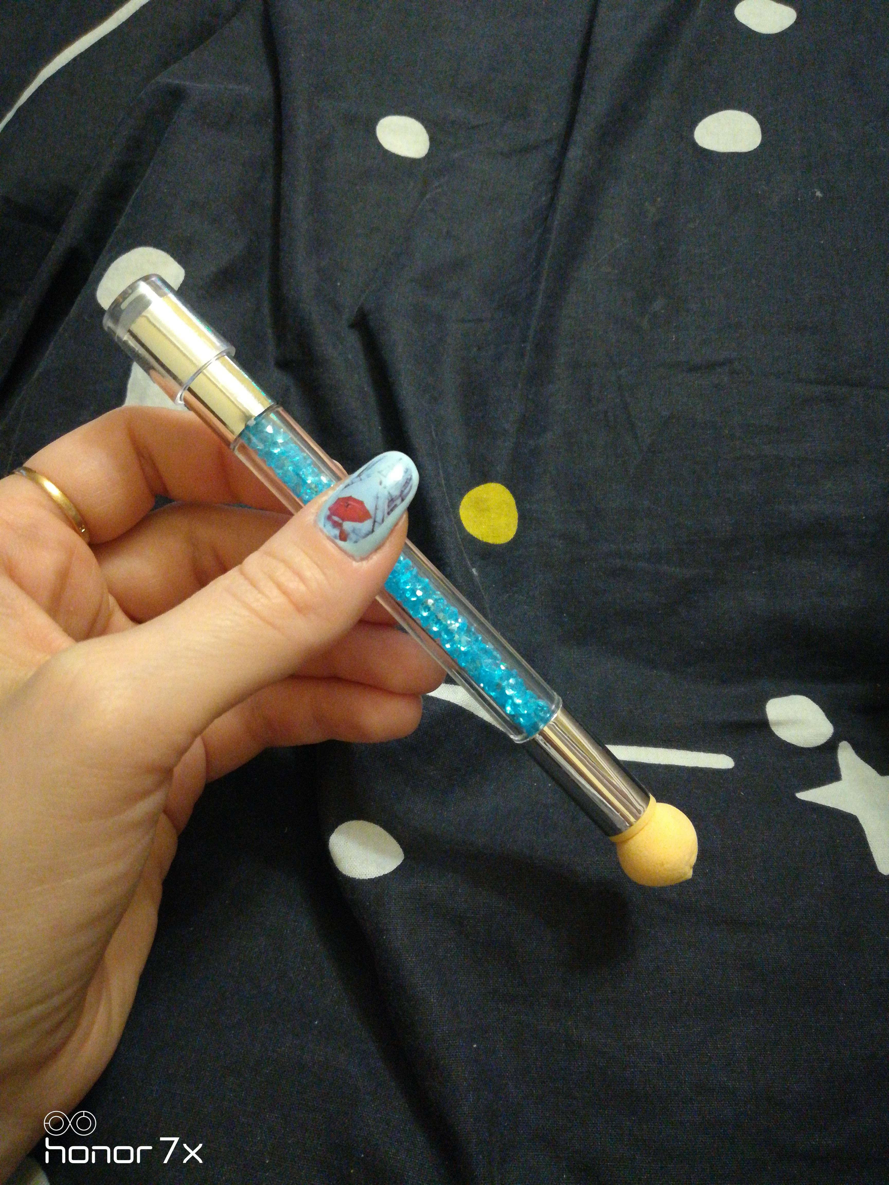 Фотография покупателя товара Двусторонняя ручка для аэропуффинга и стемпинга, 14,5 см, цвет МИКС