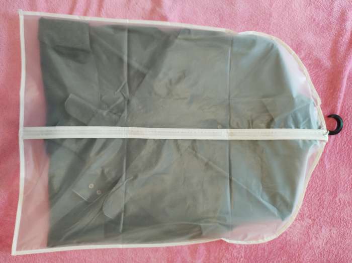 Фотография покупателя товара Чехол для одежды плотный Доляна, 60×80 см, PEVA, цвет белый - Фото 4