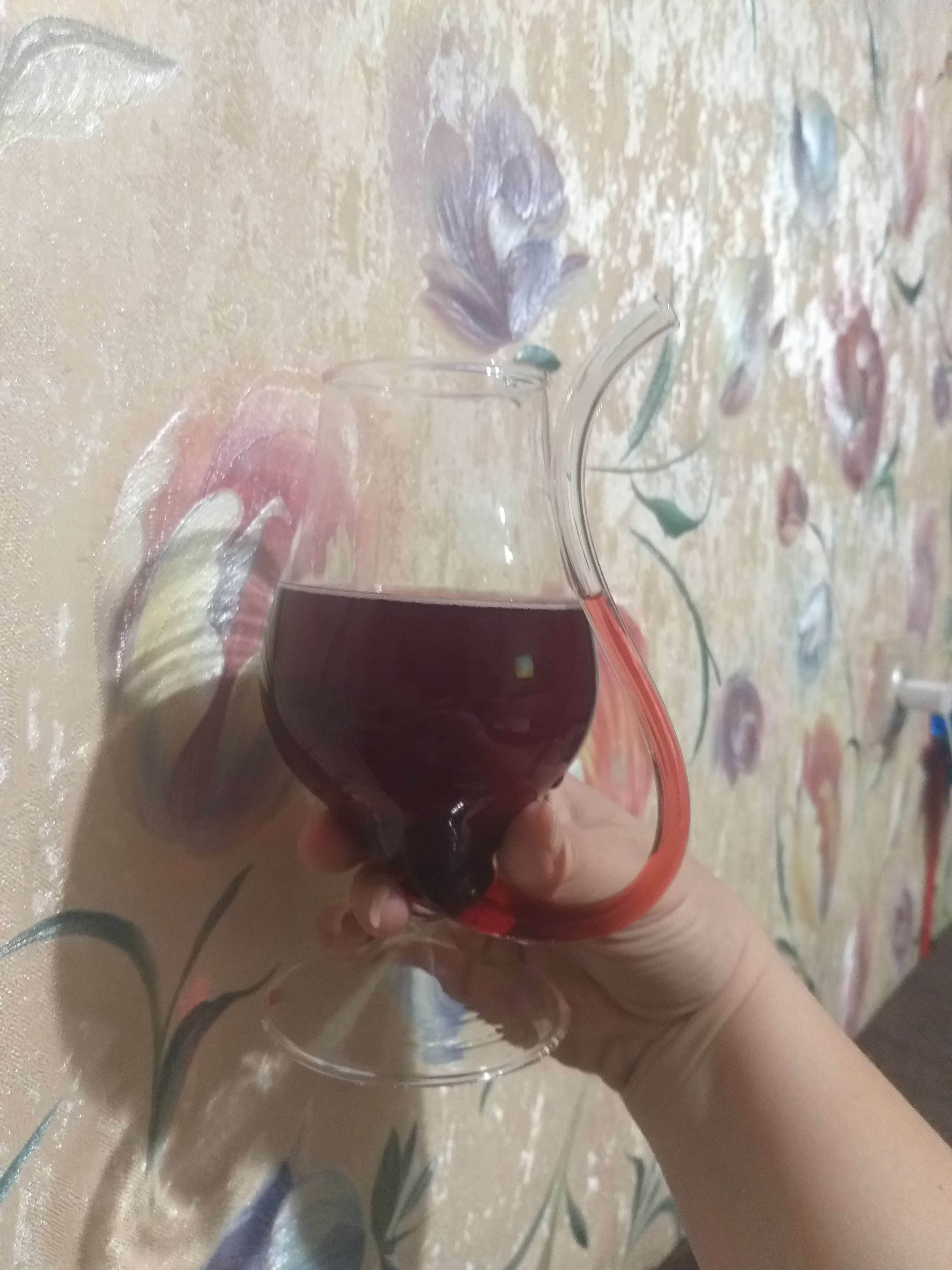 Фотография покупателя товара Бокал из стекла с трубочкой для вина Magistro «Пантера», 300 мл - Фото 1