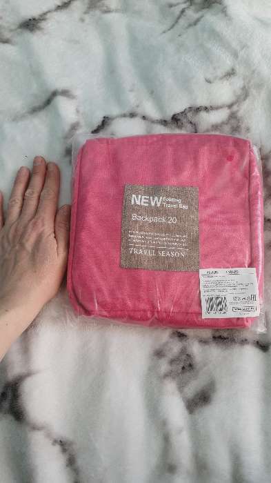 Фотография покупателя товара Рюкзак молодёжный, складной, отдел на молнии, наружный карман, 2 боковых кармана, цвет розовый - Фото 2
