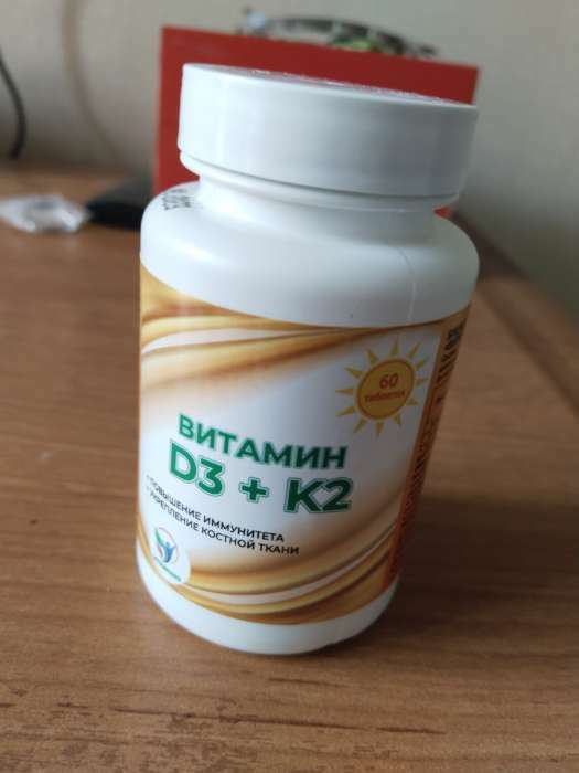 Фотография покупателя товара Витамин D3 + K2 Vitamuno, 600 МЕ, 60 таблеток