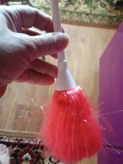 Фотография покупателя товара Щётка для удаления пыли, ручка 14 см, МИКС - Фото 1