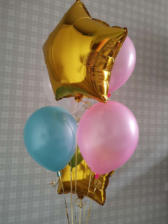 Фотография покупателя товара Букет из шаров «Розовая мечта», латекс макарун, фольга, набор 12 шт. - Фото 3