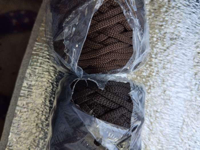 Фотография покупателя товара Шнур для вязания 100% полиэфир, ширина 3 мм 100м (шоколад)