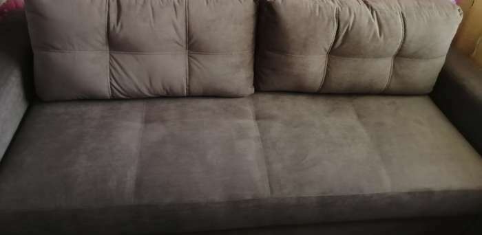 Фотография покупателя товара Прямой диван «Кардинал», тик-так, независимый пружинный блок, велюр, цвет selfie grey - Фото 3
