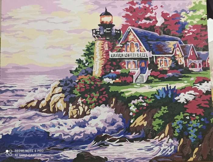 Картина по номерам на холсте 40×50 см «Домик с маяком у моря» (4580366) -  Купить по цене от 546.00 руб. | Интернет магазин SIMA-LAND.RU