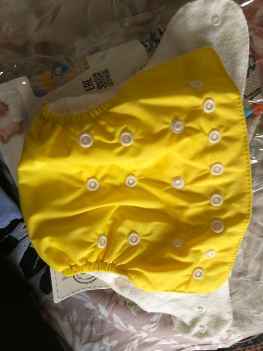 Фотография покупателя товара Многоразовый подгузник «Сладкие булочки», цвет жёлтый
