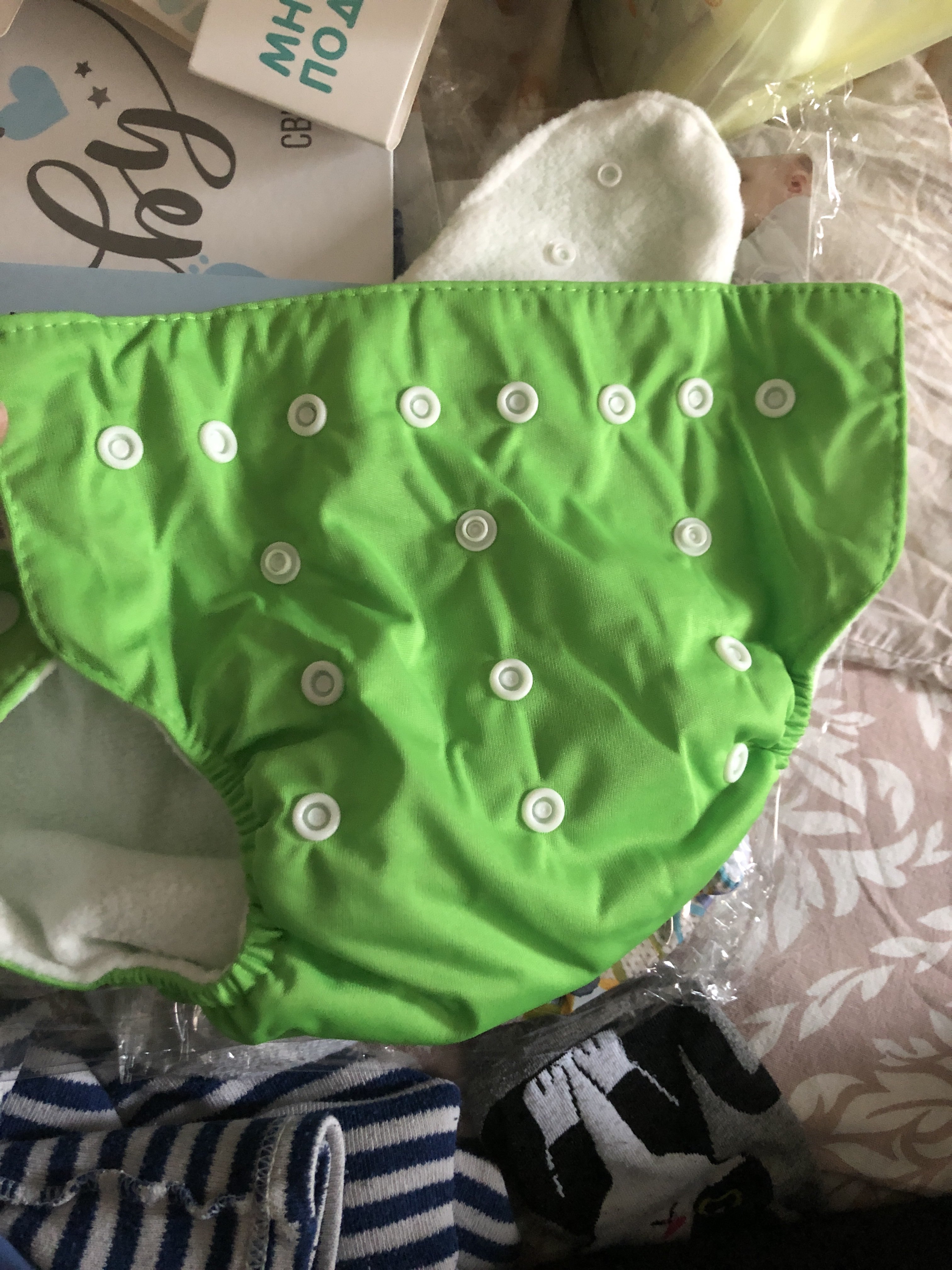 Фотография покупателя товара Многоразовый подгузник «Наш зайка», цвет зелёный