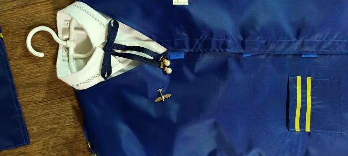 Фотография покупателя товара Карнавальный костюм "Стюардесса", жилетка, пилотка, 4-6 лет, рост 110-122 см - Фото 6
