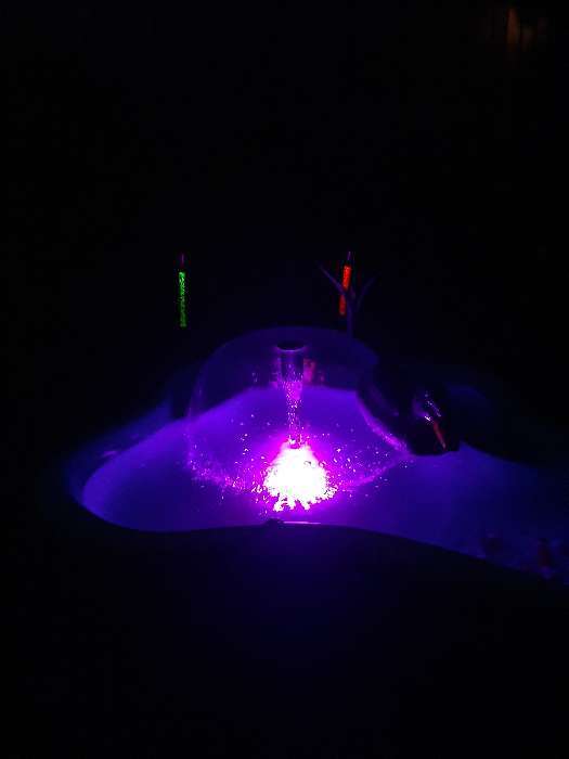 Фотография покупателя товара Фонтан садовый с подсветкой LED-3800FP, 40 Вт, h = 2 м, 2000 л/ч, 15 LED-ламп - Фото 4