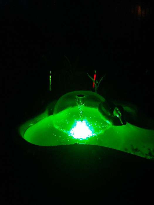 Фотография покупателя товара Фонтан садовый с подсветкой LED-3800FP, 40 Вт, h = 2 м, 2000 л/ч, 15 LED-ламп