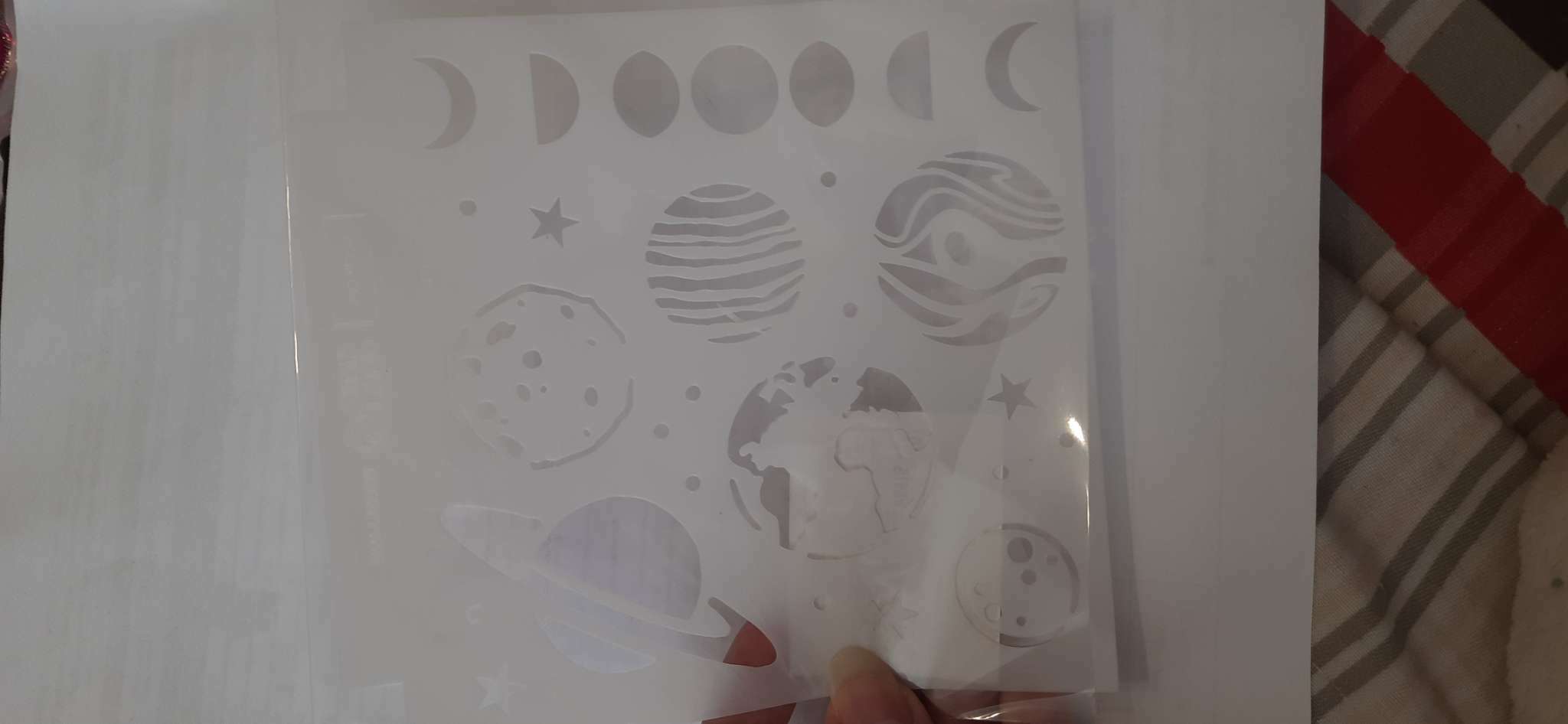 Фотография покупателя товара Трафарет пластик "Планетарий" 13х13 см - Фото 1