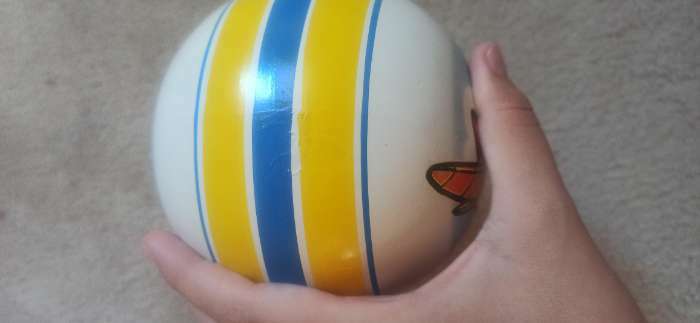 Фотография покупателя товара Мяч с рисунком, диаметр 12,5 см, цвета МИКС - Фото 3
