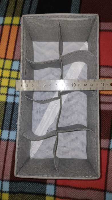 Фотография покупателя товара Короб для хранения «Симетро», 29×29×13 см, цвет серый - Фото 3