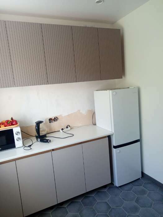 Фотография покупателя товара Кухонный гарнитур Ника 2000 со столешницей, Коричневый софт МДФ/Бежевый софт МДФ
