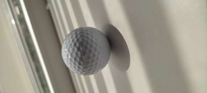 Фотография покупателя товара Мяч для гольфа, двухслойный, 420 выемок, d=4.3 см, 45 г - Фото 1