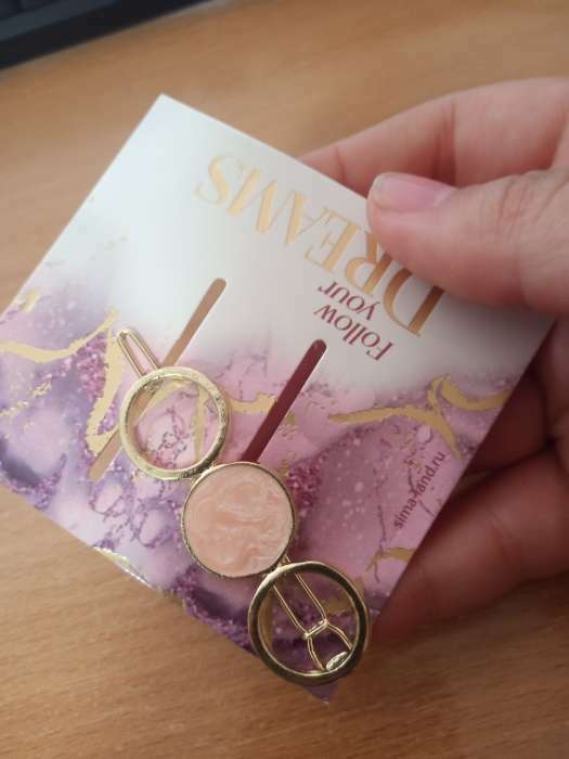 Фотография покупателя товара Заколка для волос «Follow your Dreams», 8×7.2 см - Фото 1