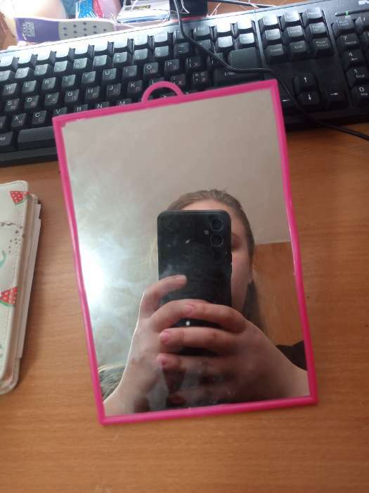 Фотография покупателя товара Зеркало настольное - подвесное, зеркальная поверхность 11 × 16 см, цвет МИКС - Фото 21