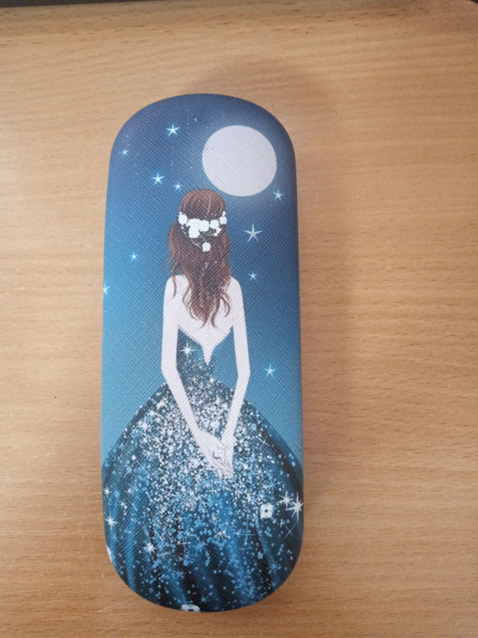 Фотография покупателя товара Футляр для очков на хлопушке, длина 16 см, цвет синий - Фото 1