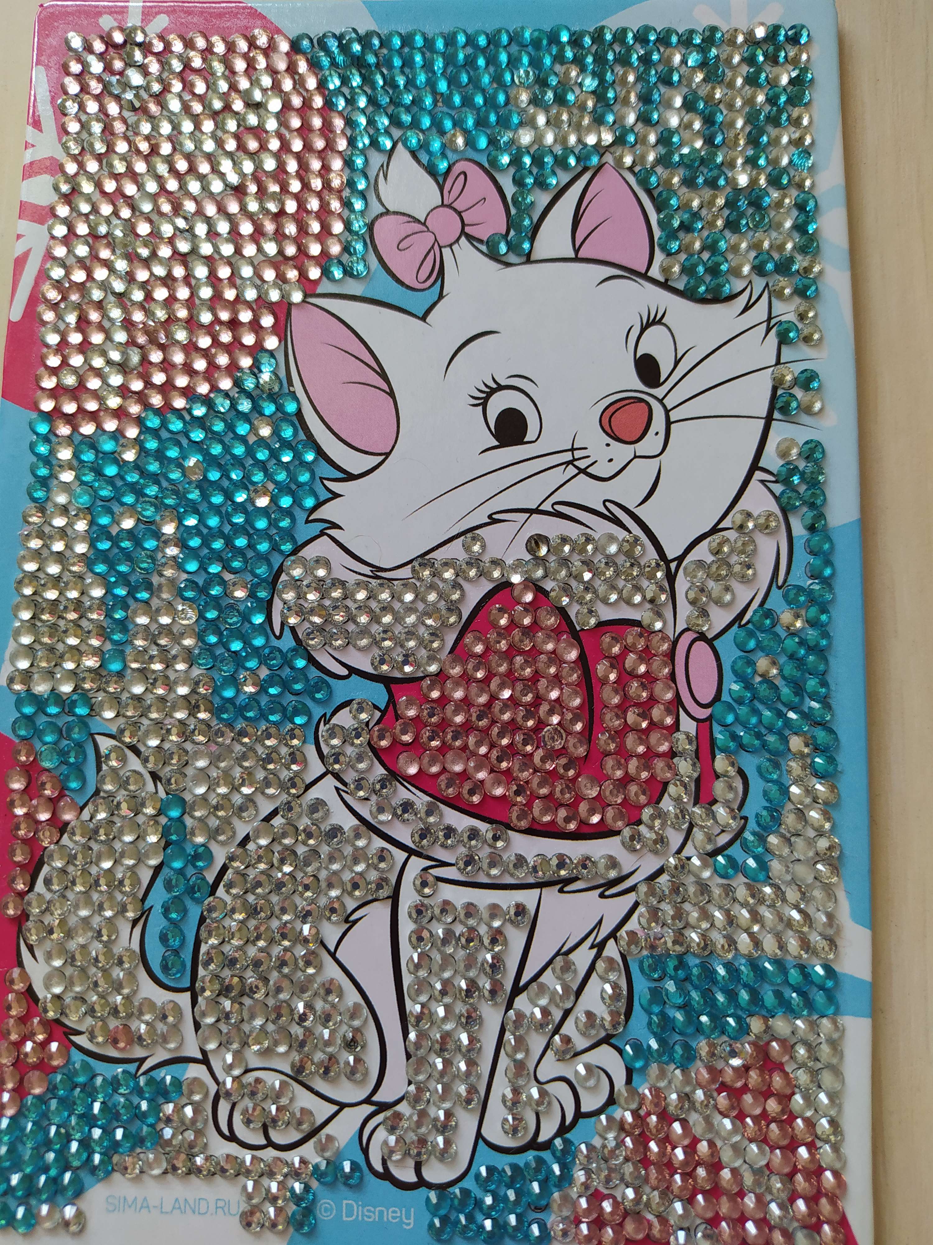 Фотография покупателя товара Алмазная мозаика для детей Коты аристократы + емкость, стержень с клеевой подушечкой - Фото 3