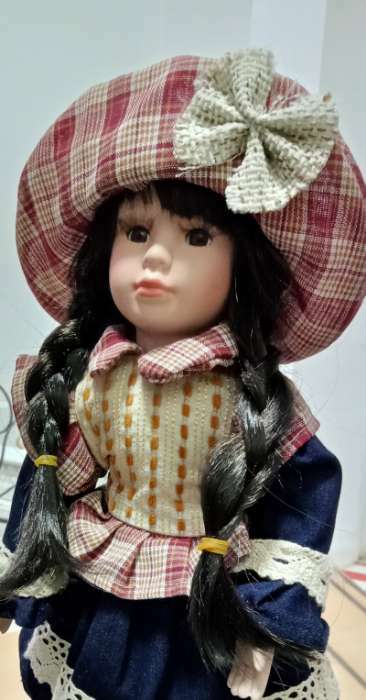Фотография покупателя товара Кукла коллекционная керамика "Есения в бежевой жилетке и синей юбке" 39 см - Фото 1