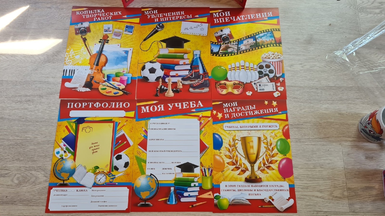 Фотография покупателя товара Папка на кольцах «Портфолио ученика», 6 листов-разделителей, 24,5 х 32 см