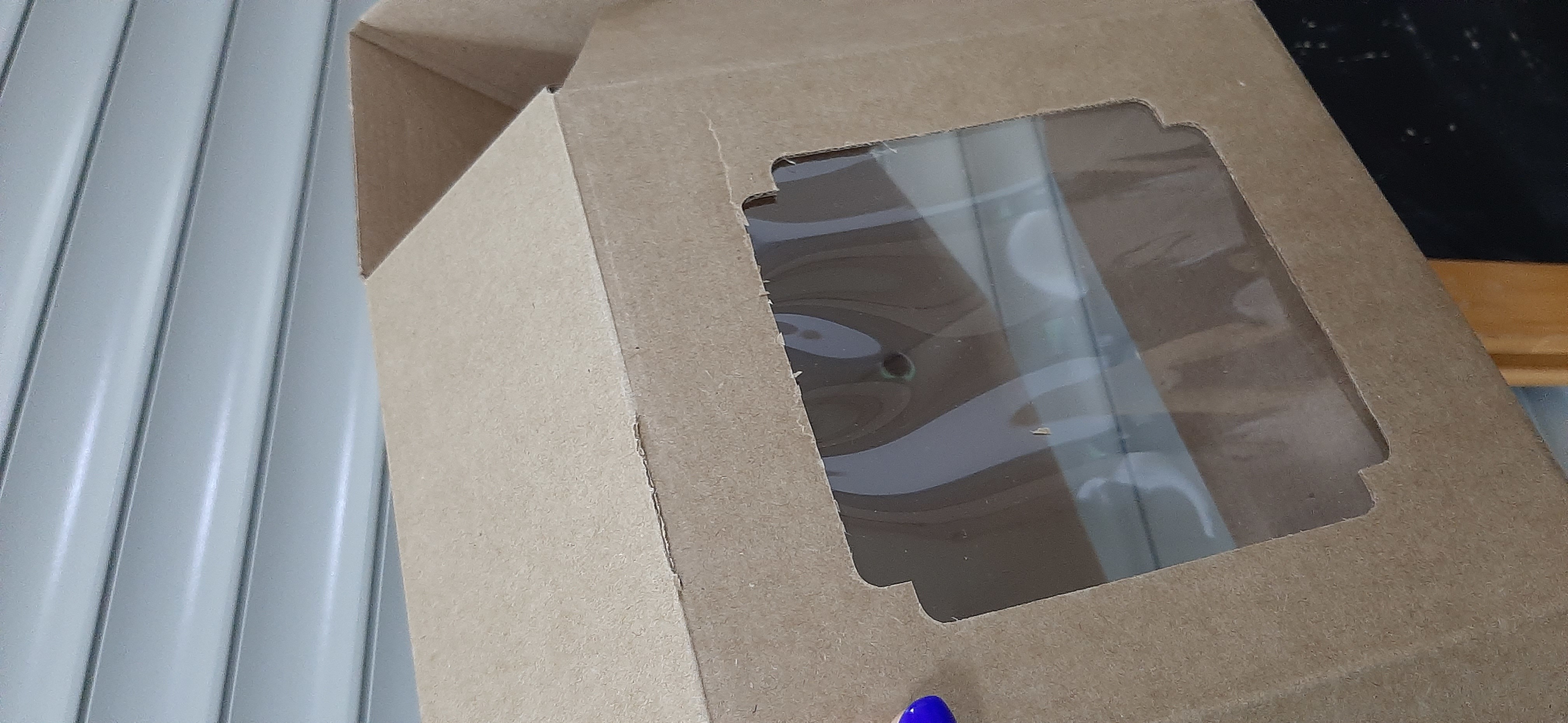 Фотография покупателя товара Коробка самосборная, с окном, крафт, 19 х 18 х 9 см - Фото 11