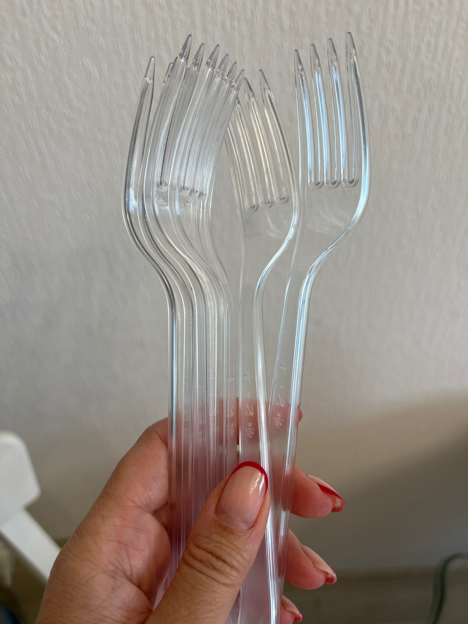 Фотография покупателя товара Вилка пластиковая одноразовая «Премиум», 18 см, цвет прозрачный
