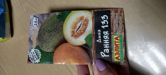 Фотография покупателя товара Семена Дыня "Ранняя 133", 1 г - Фото 3