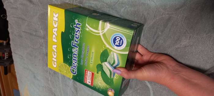 Фотография покупателя товара Таблетки для посудомоечных машин Clean & Fresh All in 1, 100 шт - Фото 5
