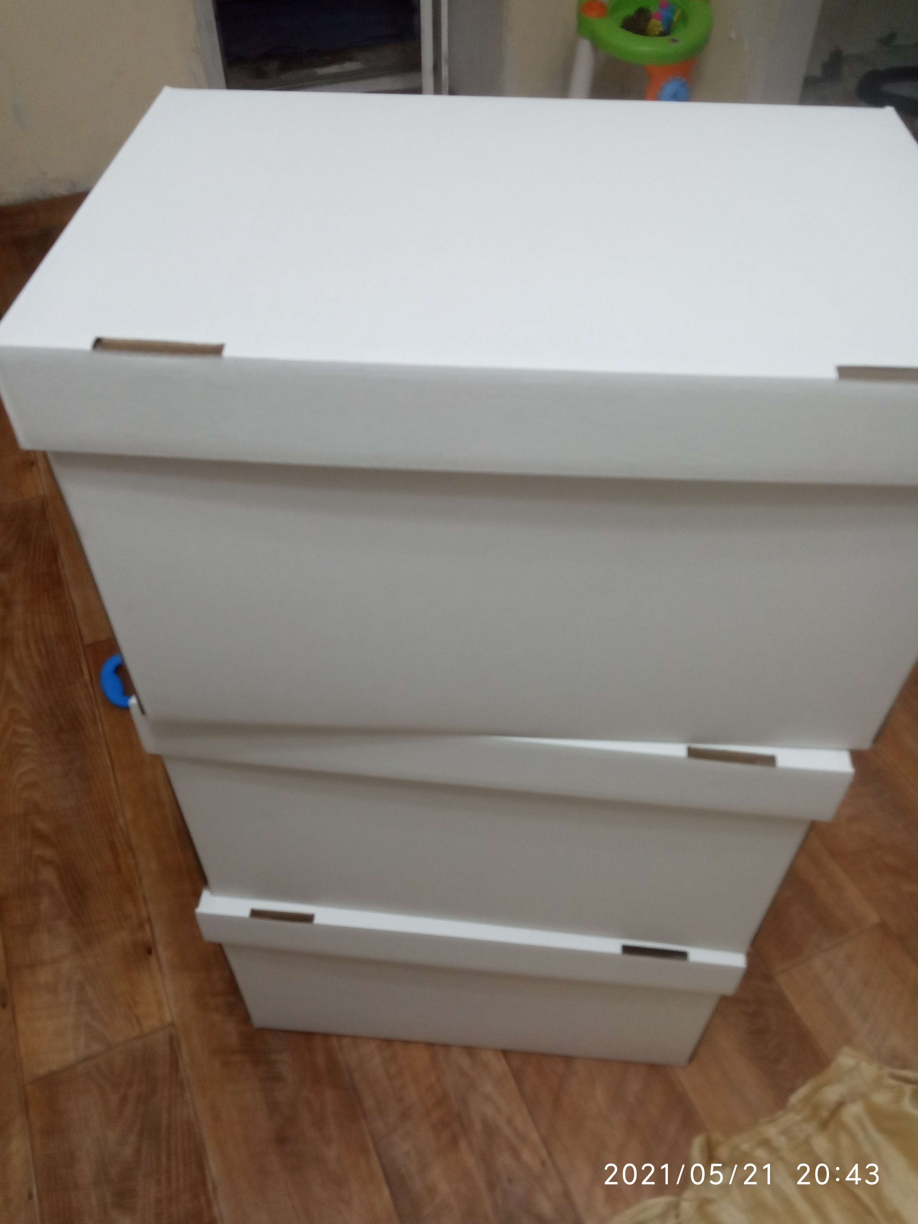 Фотография покупателя товара Коробка для хранения, белая, 48 х 32,5 х 29,5 см - Фото 6