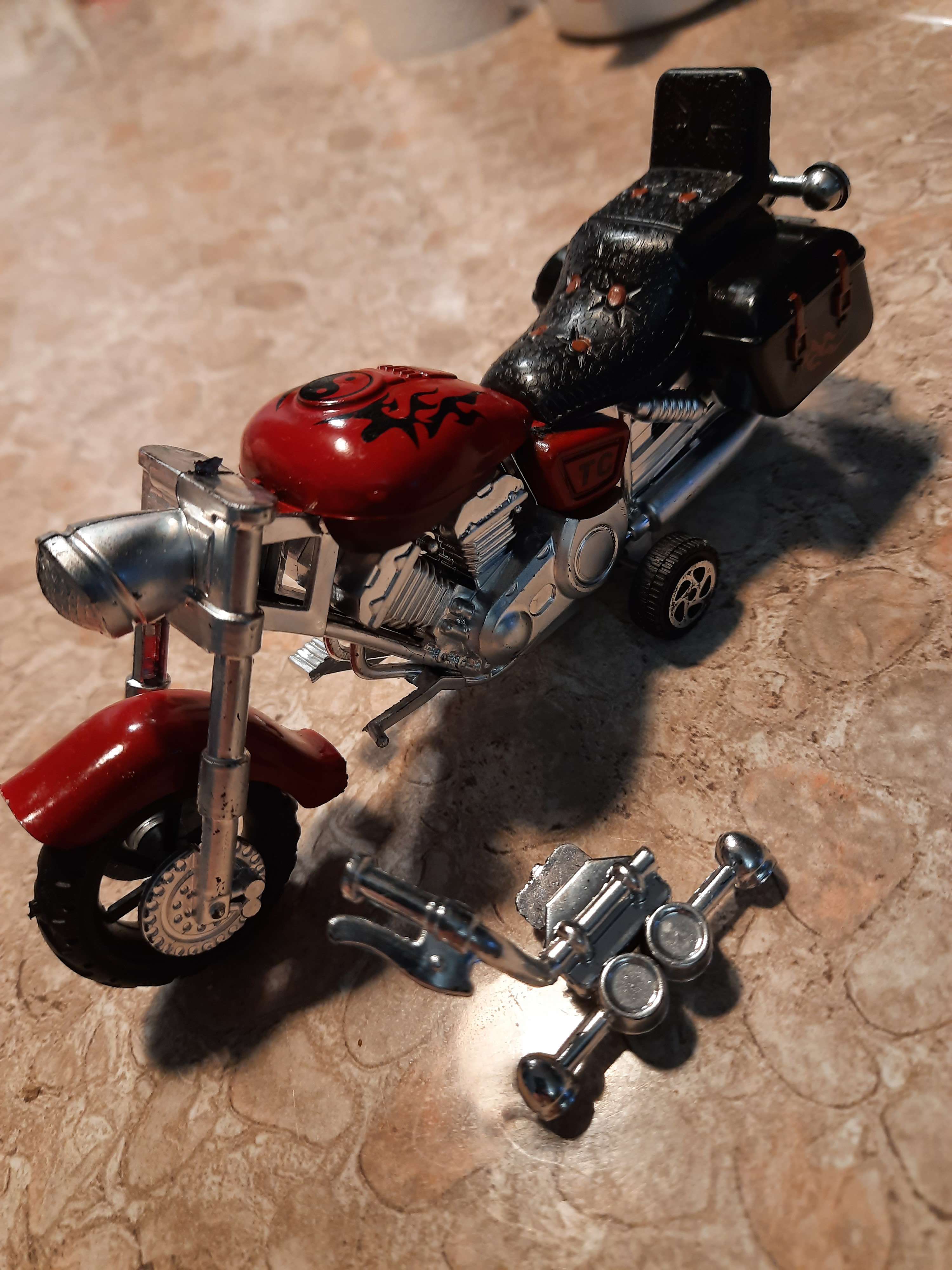 Фотография покупателя товара Мотоцикл инерционный «Харлей», цвета МИКС - Фото 1