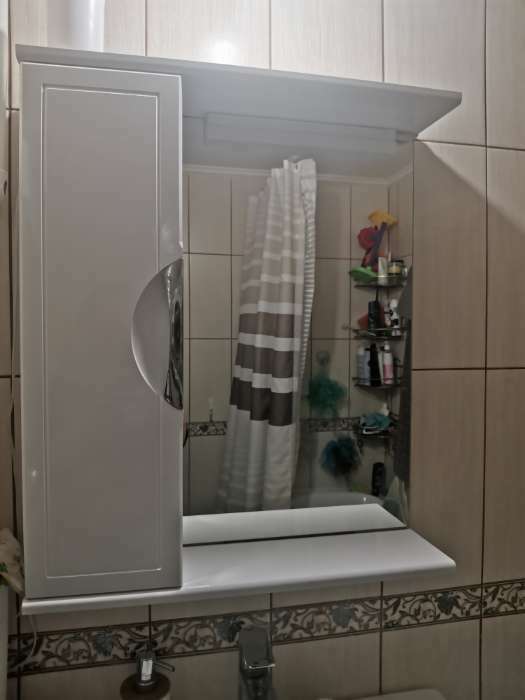 Фотография покупателя товара Зеркало - шкаф для ванной комнаты VIANT «Лима 50», 2 полки, 160×500×700 мм, цвет белый - Фото 1