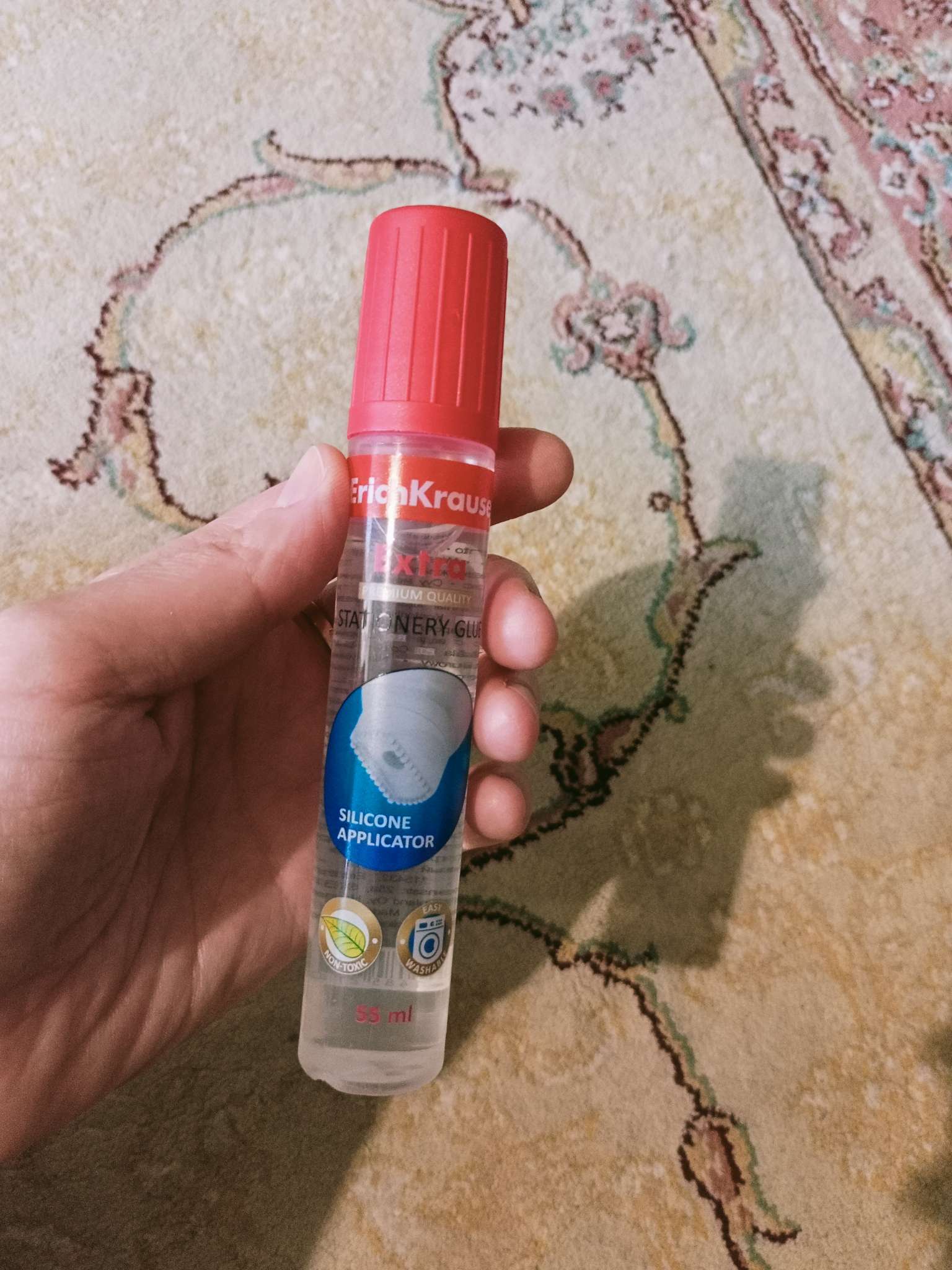 Фотография покупателя товара Клей канцелярский ErichKrause, 50 мл, с мягким силиконовым аппликатором, подходит для бумаги, морозостойкий - Фото 1