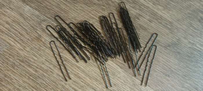 Фотография покупателя товара Шпилька для волос "Классик" (набор 40 шт) мини, 6 см, чёрный - Фото 1