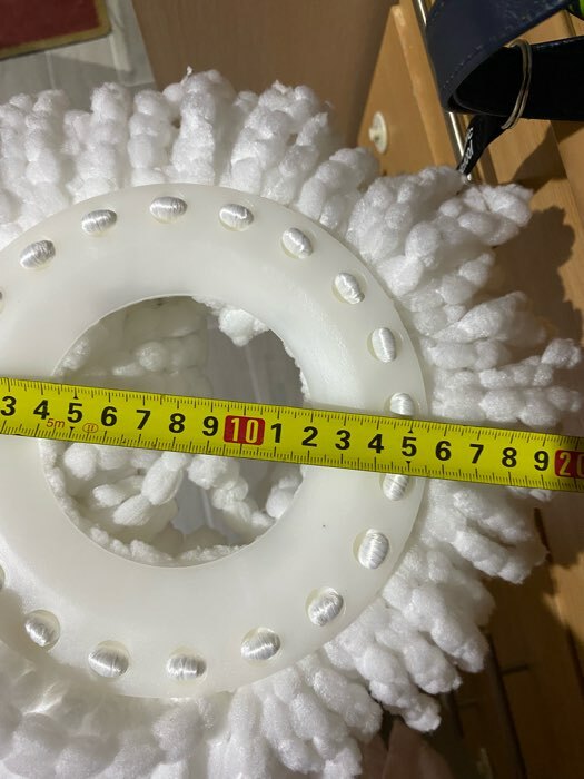 Фотография покупателя товара Насадка для швабры с отжимом-центрифугой Доляна, комплектующие к набору, длина нитей 10 см, 100 гр, цвет белый - Фото 9