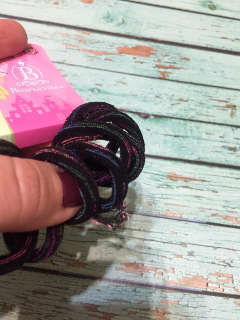 Фотография покупателя товара Резинка для волос "Махрушка" (набор 12 шт) полосы перелив, 2,5 см - Фото 4