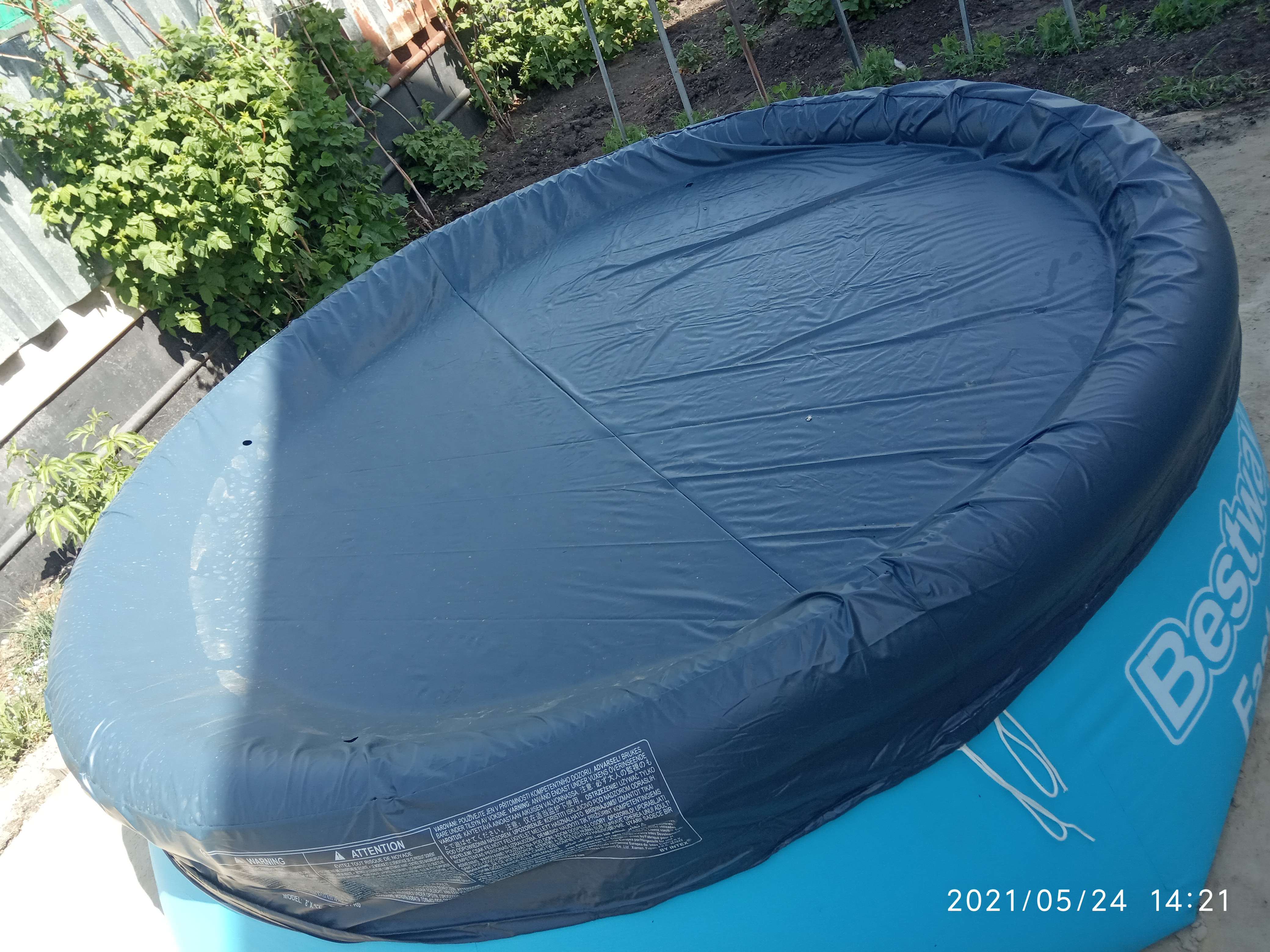Фотография покупателя товара Тент на бассейн Easy Set, d=305 см, 28021 INTEX - Фото 2