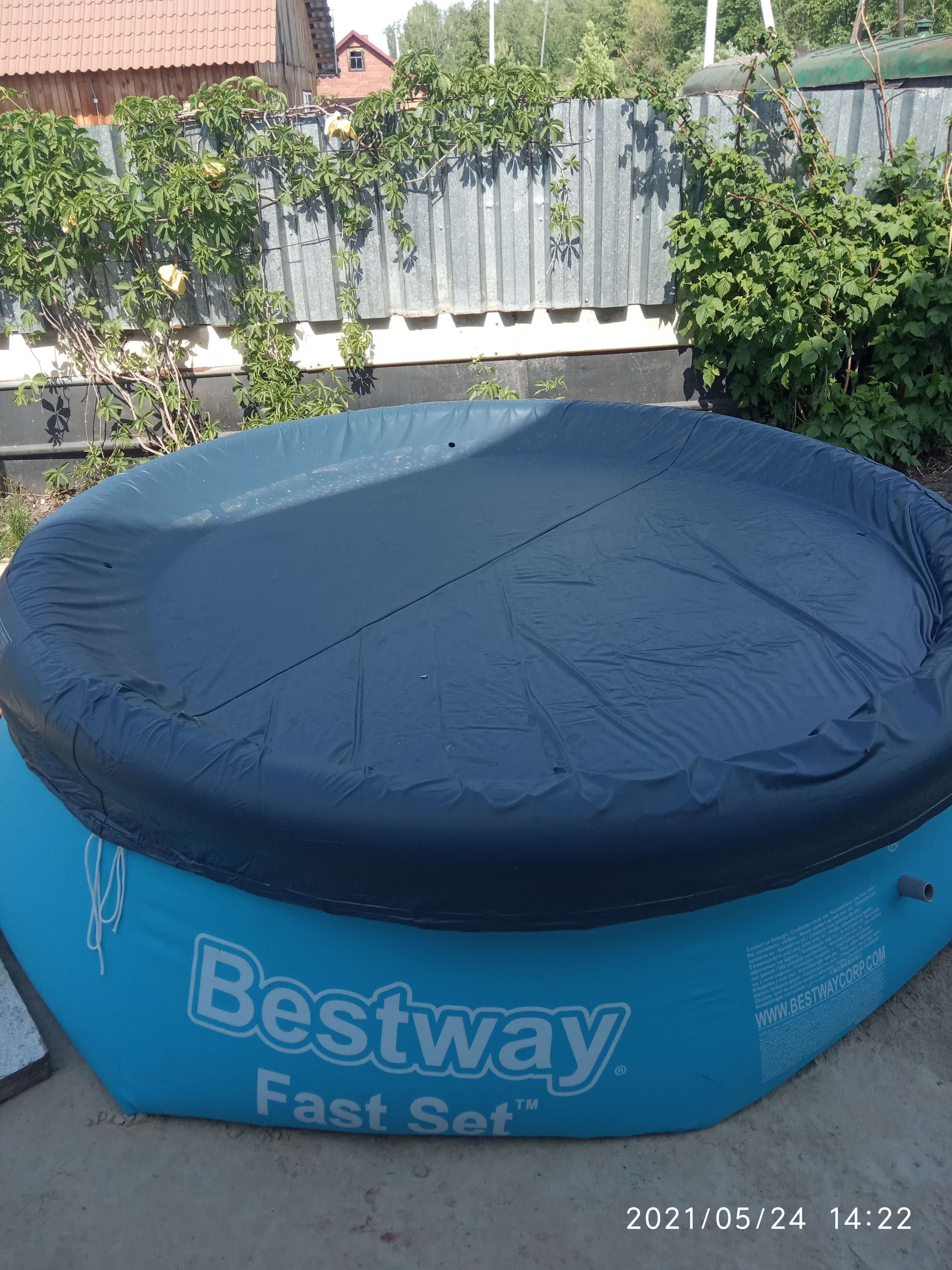 Фотография покупателя товара Тент на бассейн Easy Set, d=305 см, 28021 INTEX - Фото 1