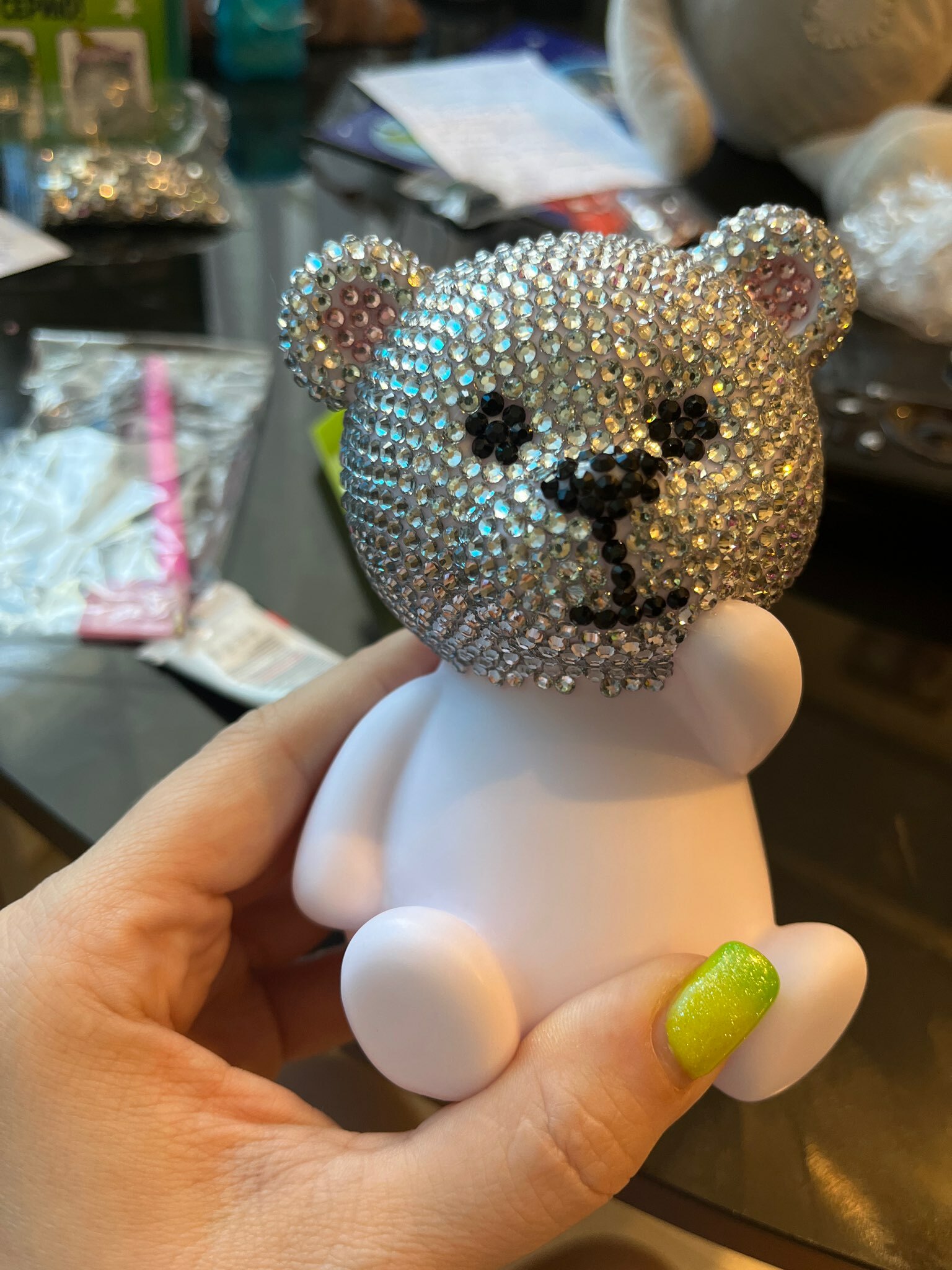 Фотография покупателя товара Алмазная мозаика на фигурке для детей «Милый мишка», полное заполнение - Фото 2