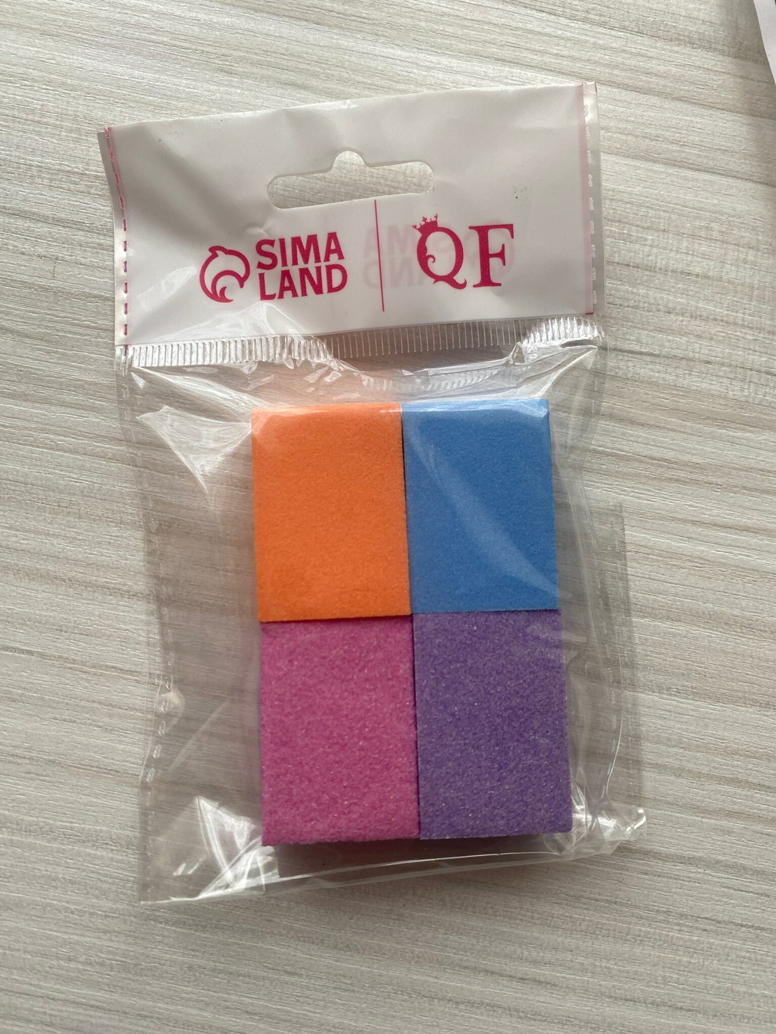 Фотография покупателя товара Бафы наждачные для ногтей, двусторонние, 4 шт, 3.5×2.5×1 см, разноцветные - Фото 1