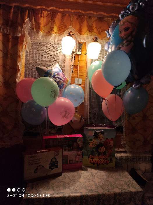 Фотография покупателя товара Шар воздушный "С Днем рождения!", 12 дюйм, латексный, 5 штук, Холодное сердце