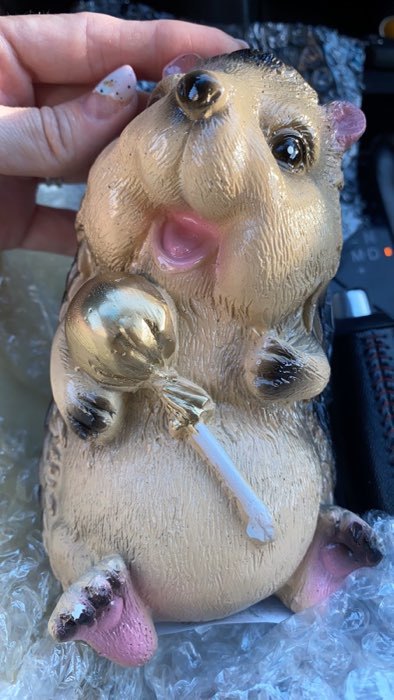 Фотография покупателя товара Садовая фигура "Ежик с чупиком" 11х15см - Фото 1