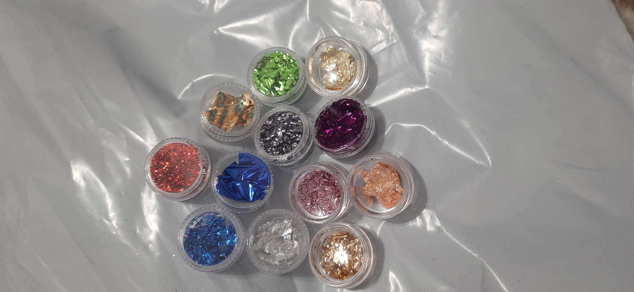 Фотография покупателя товара Поталь для декора ногтей «Ассорти», 12 шт. - Фото 1