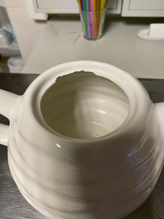 Фотография покупателя товара Чайник для заварки "Волна", белый, керамика, 0.8 л - Фото 5