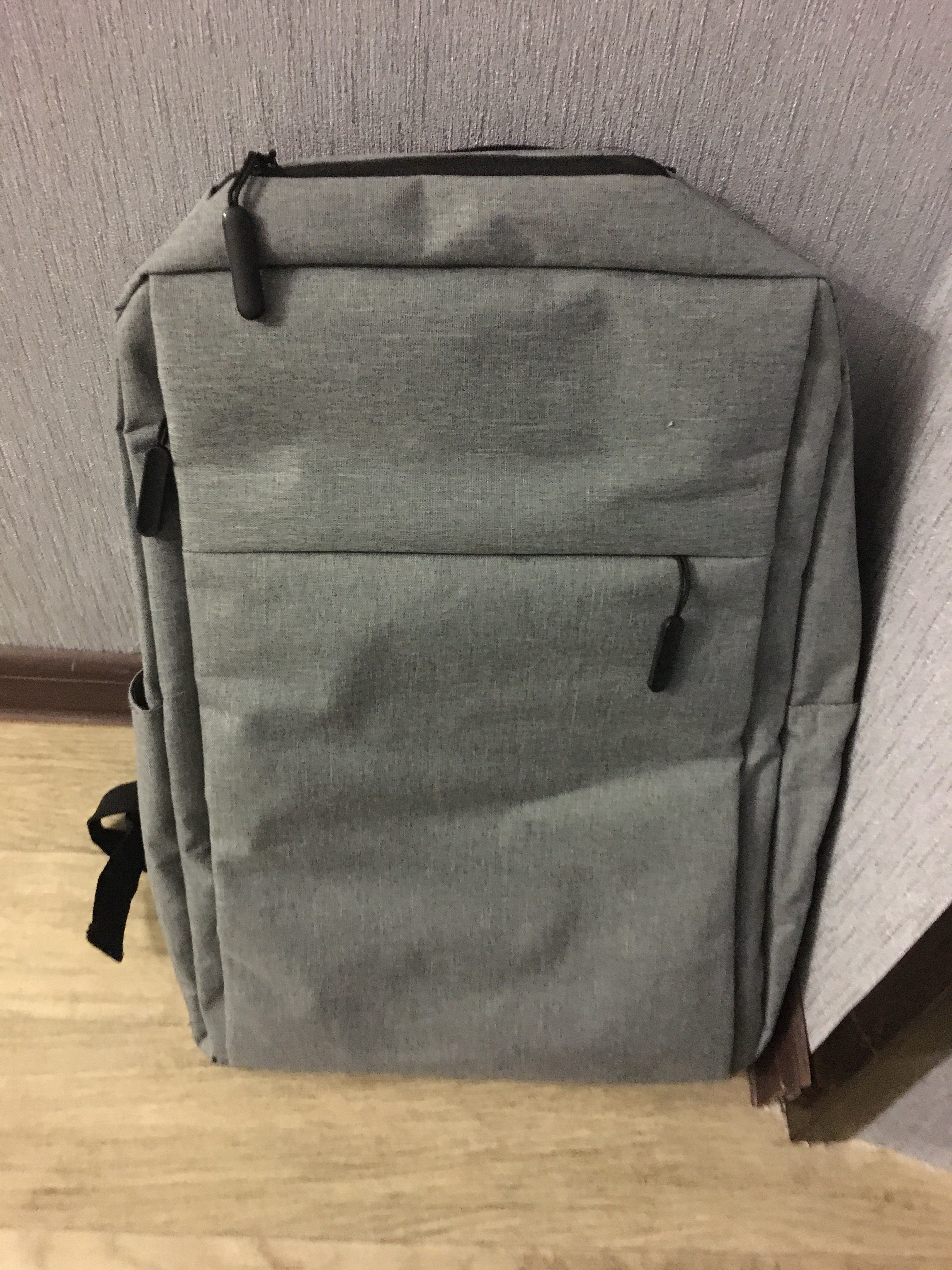 Фотография покупателя товара Рюкзак, отдел на молнии, наружный карман, с USB, цвет серый - Фото 1