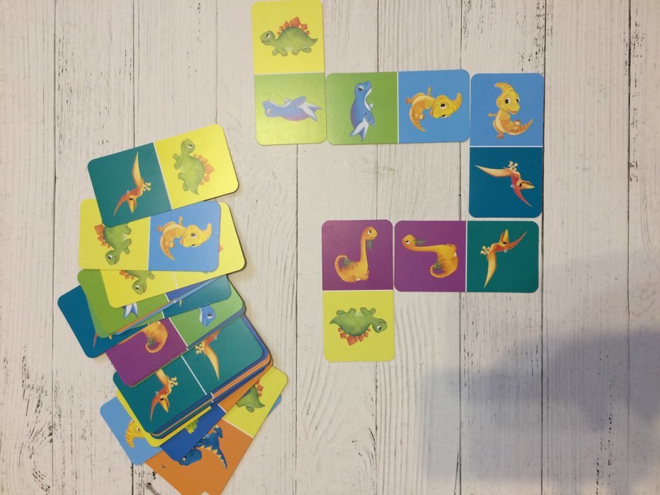 Фотография покупателя товара Настольная игра «Домино. Динозаврики», 28 карт, 3+ - Фото 7