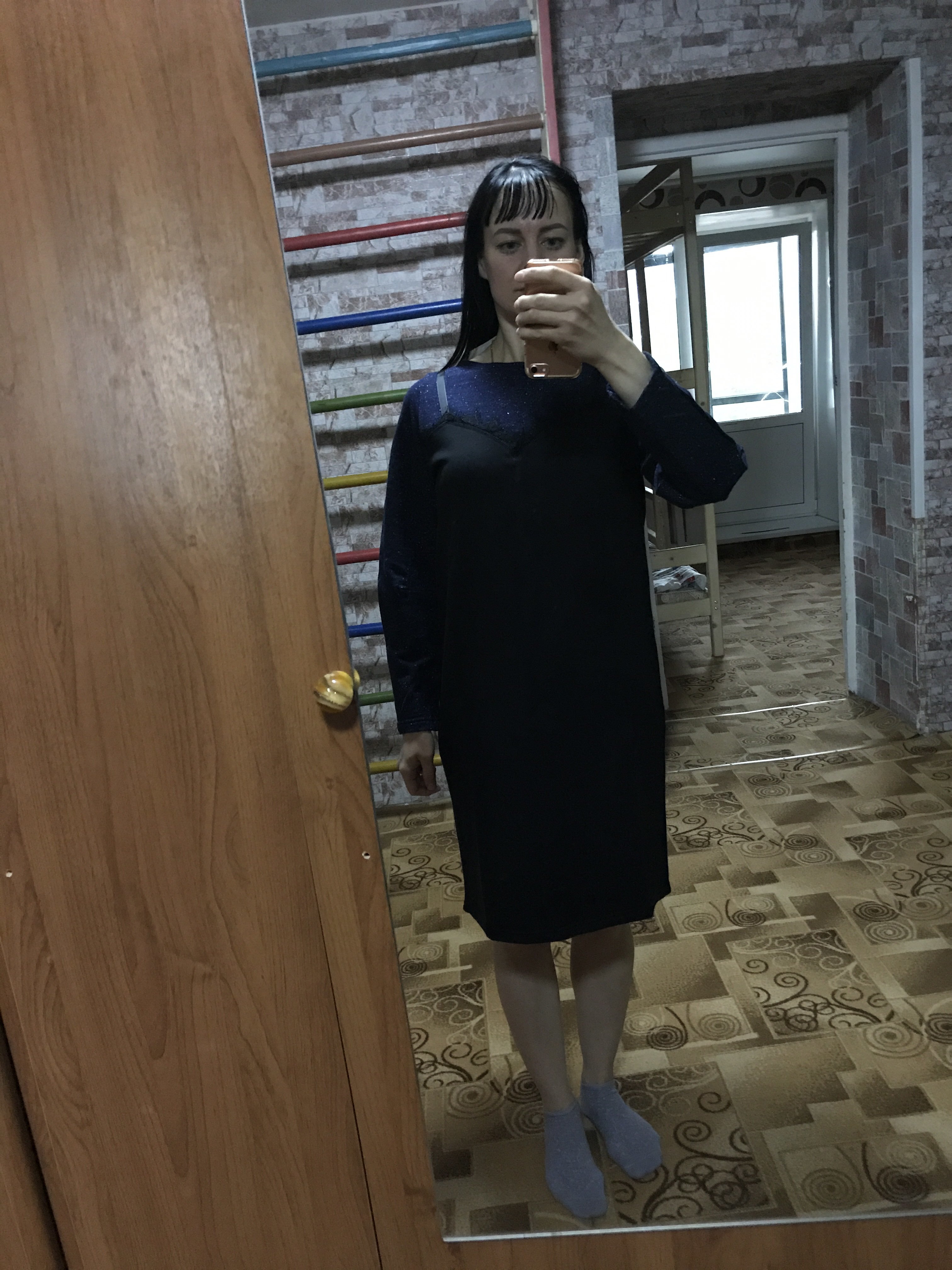 Фотография покупателя товара Платье женское KAFTAN, р-р 48-50, индиго/чёрный - Фото 5